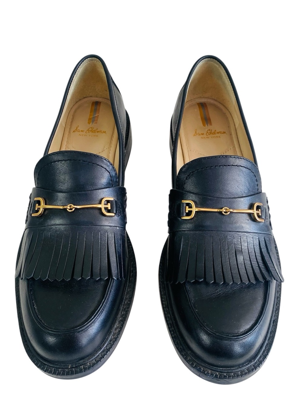 Sam Edelman Cammi Black Leather Loafers Size 8.5 - Picture 3 of 9